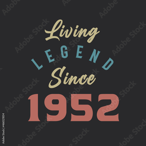 Living Legend since 1952  Born in 1952 vintage design vector