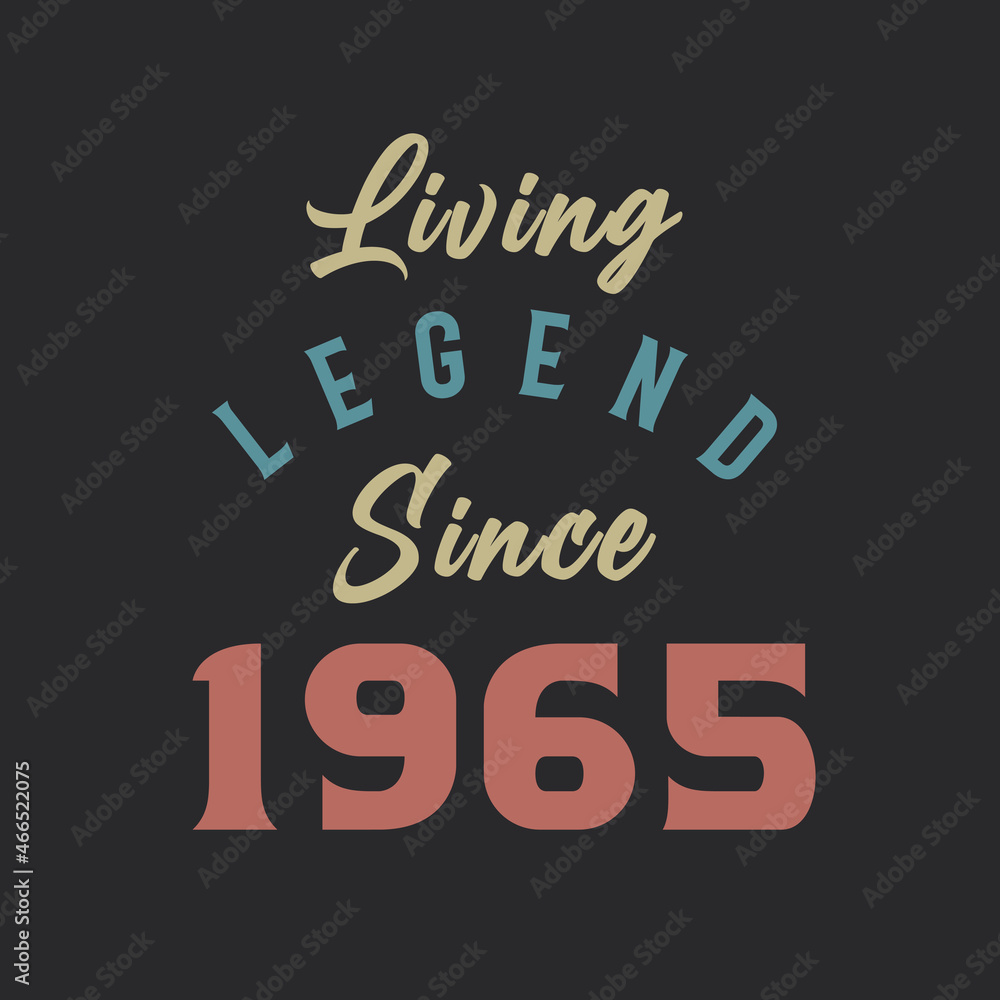 Living Legend since 1965, Born in 1965 vintage design vector