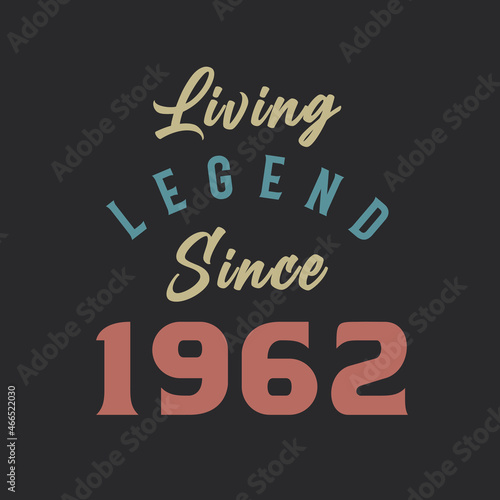 Living Legend since 1962  Born in 1962 vintage design vector