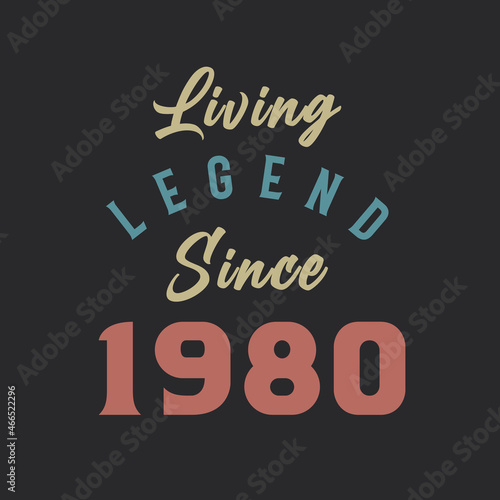 Living Legend since 1980, Born in 1980 vintage design vector