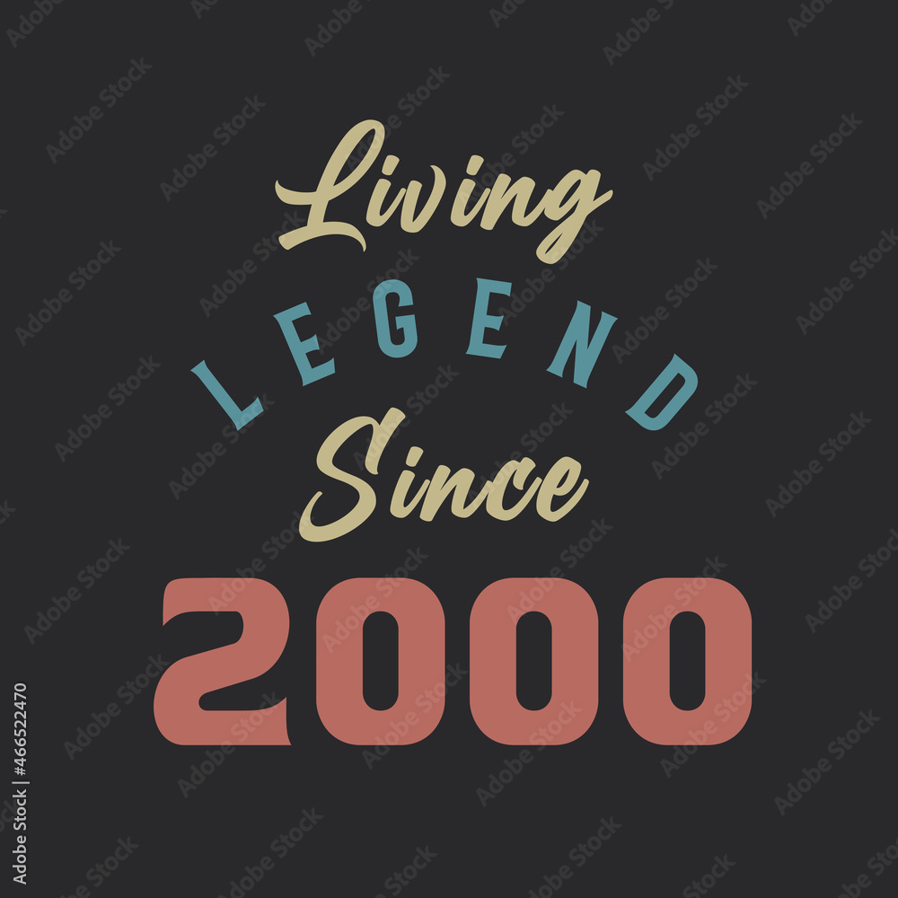 Living Legend since 2000, Born in 2000 vintage design vector