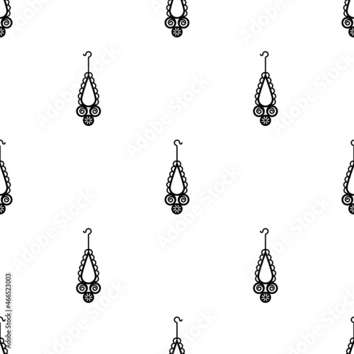 Earrings Icon Seamless Pattern, Earrings