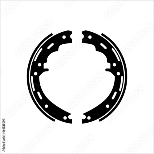 Drum Brake Shoe Icon, Automobile Brake Part