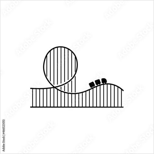 Roller Coaster Icon, Amusement Ride Icon