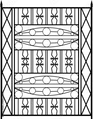 Wrought Iron Gate, Ornamental Design