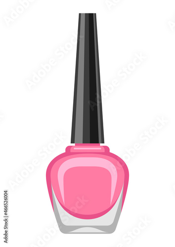 Illustration of nail polish. Make up item. Beauty and fashion image.