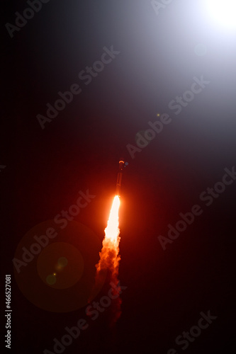 Liftoff of the rocket. The elements of this image furnished by NASA.