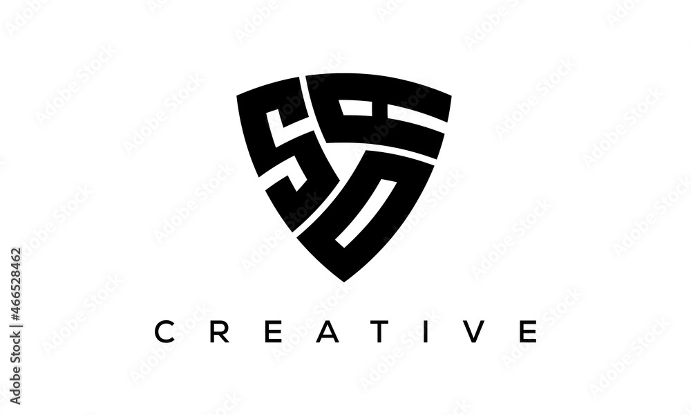 SOA letters logo, security Shield logo vector SOA letters logo, security Shield logo vector