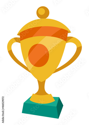Icon of prise cup. Sport equipment illustration. For training and competition design.