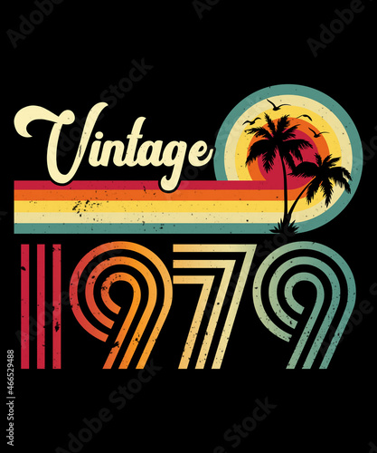 Vintage 1979 Birthday T-shirt Design