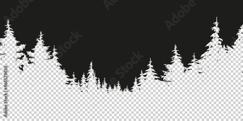 POCHOIR DE FORÊT DE SAPINS
