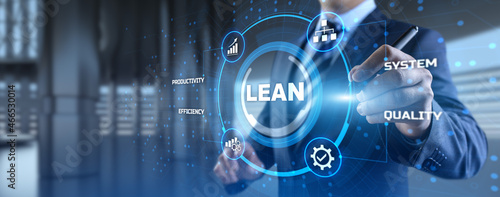 Photos Lean manufacturing DMAIC Six sigma technology concept.