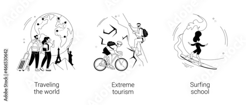 Holiday trip abstract concept vector illustrations.