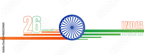 26 January, Happy Republic Day of India celebration.