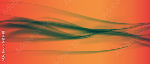 Abstract waves on sunset background. Vector Illustration