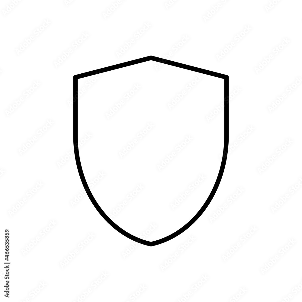 Protection icon. Universal interface sign. Shield sign and symbol. Protection icon. Universal interface sign. Shield sign and symbol.
