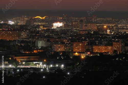 Panorama of the night city. Nizhny Novgorod.