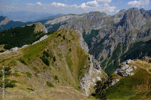 Mountain views during trekking along the most beautiful tourist loop on the Montenegrin side of Prokletije Mountains: Volusnica (1879 m) - Taljanka (2018 m) - Popadija (2057 m). Montenegro photo