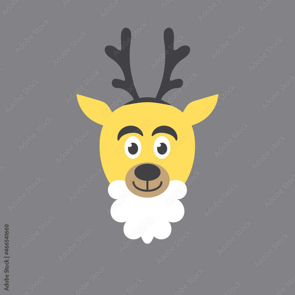avatar deer and santa for christmas element vector image avatar deer and santa for christmas element vector image