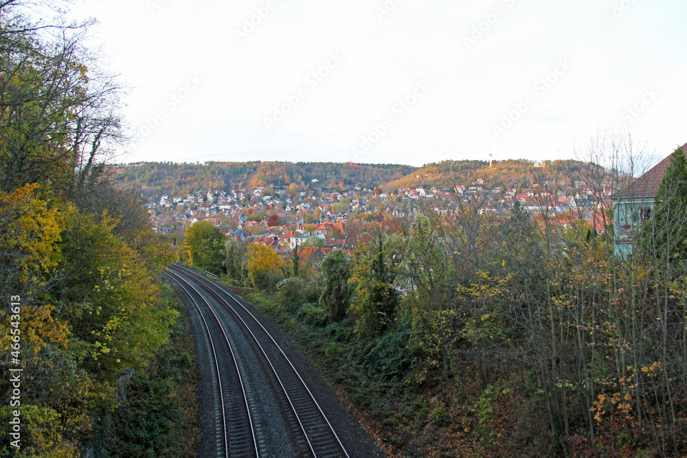 Gleise im Herbst