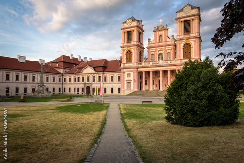 Benedictine monastery of Goettweig Abbey at sunset, 11th century and rebuilt in the 18th century with baroque architecture, World Heritage Site, Furth bei Göttweig, Lower Austria, © JMDuran Photography