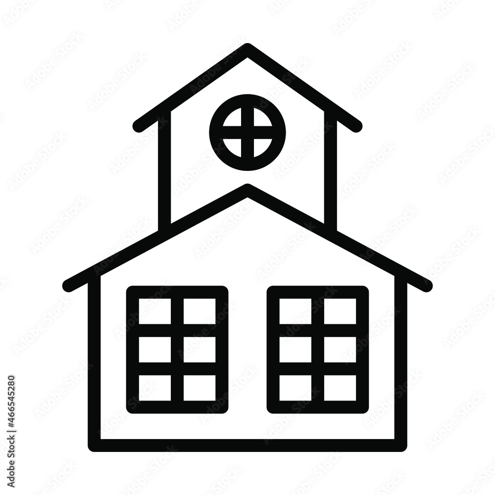 House flat line icon. Home and real estate, country house, Cottage, Garage, House and Apartment. Outline sign for mobile concept and web design, store House flat line icon. Home and real estate, country house, Cottage, Garage, House and Apartment. Outline sign for mobile concept and web design, store