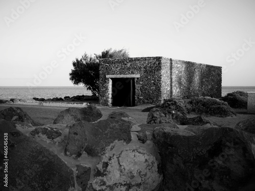 abandoned house on the beach