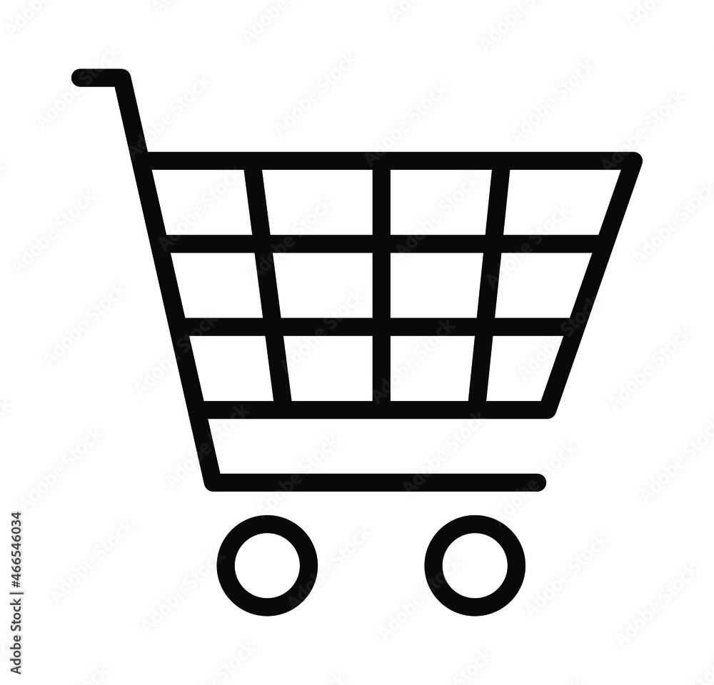 Shopping carts flat line icon. Outline sign for mobile concept and web design, store Shopping carts flat line icon. Outline sign for mobile concept and web design, store