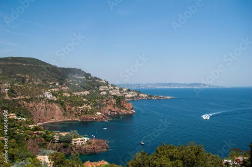 A beautiful bay on the coast in the South of France