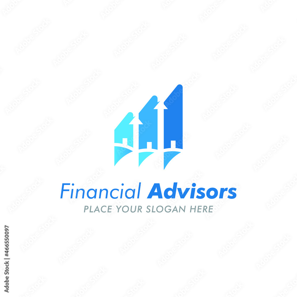 Financial Advisors Home Logo Design Template Vector Icon