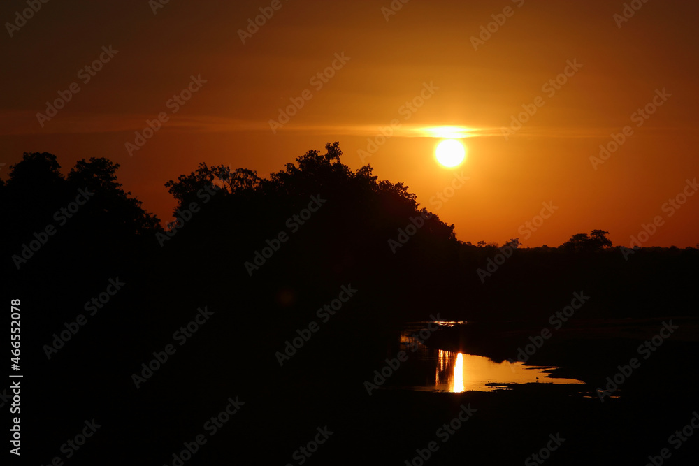 Sonnenuntergang Shingwedzi River / Sundown Shingwedzi River