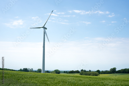 Wind turbines in the open countryside in northern Germany, renewable energy, green energy, renewable energy