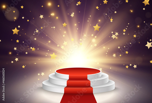 Vector illustration for award winners. Pedestal or platform for honoring prize winners.	
