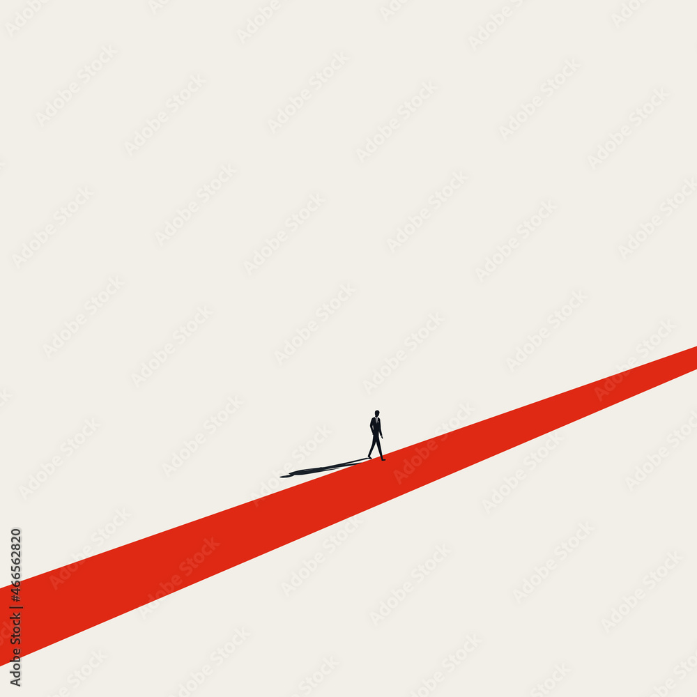 Business risk and caution vector concept. Symbol of opportunity, obstacle and courage. Minimal illustration. Business risk and caution vector concept. Symbol of opportunity, obstacle and courage. Minimal illustration.