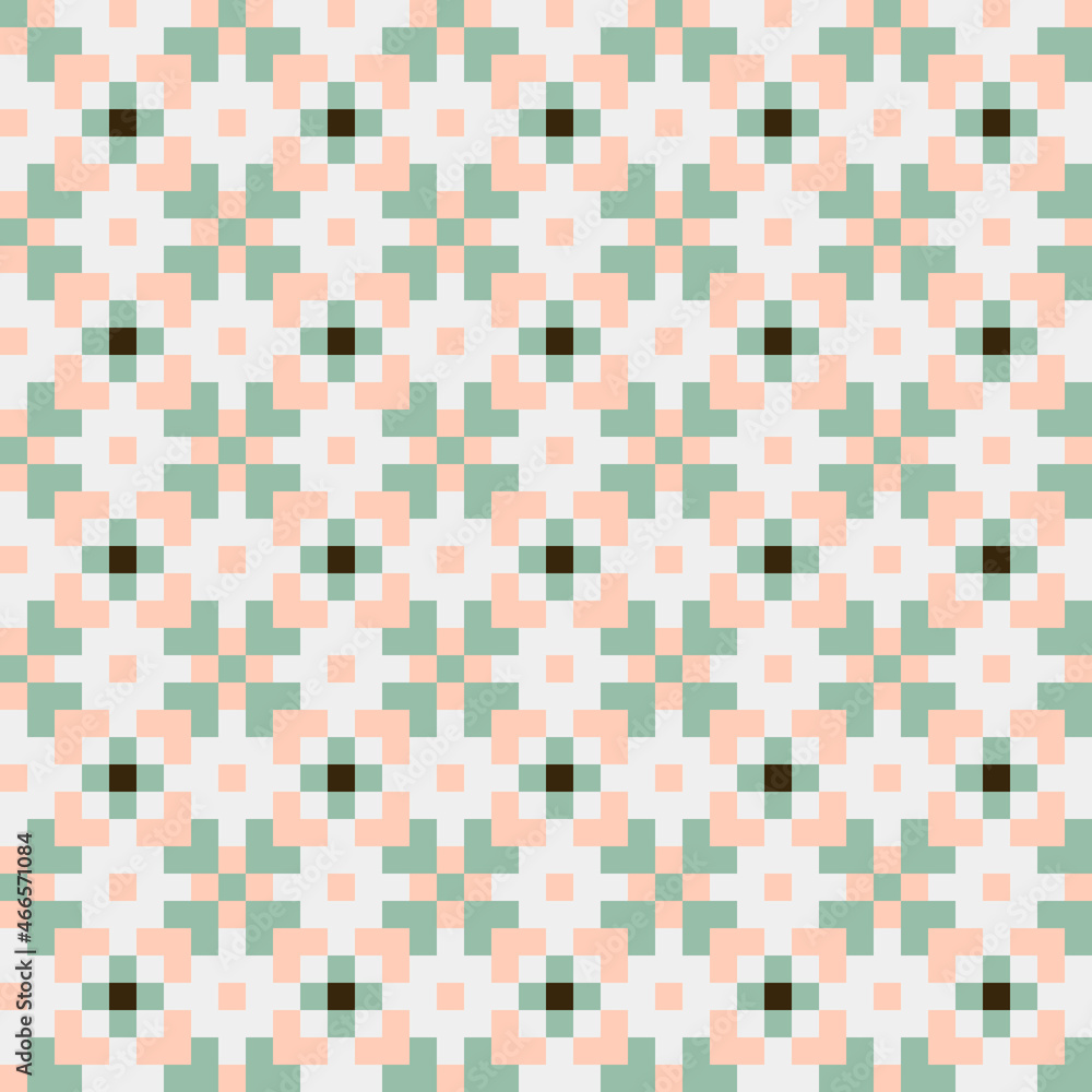 Fototapeta premium Abstract Cross Pattern generative computational art illustration