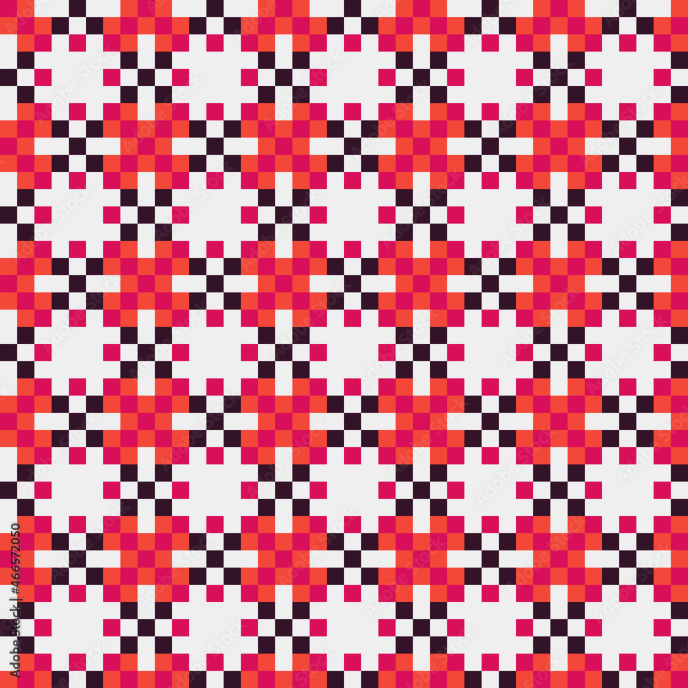 Fototapeta premium Abstract Cross Pattern generative computational art illustration