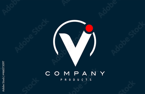 V alphabet letter logo icon. Creative design for company and business