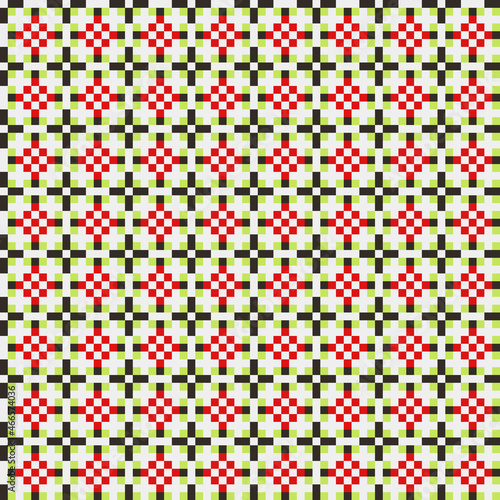 Abstract Cross Pattern generative computational art illustration