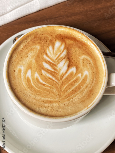 Cup coffee cappuccino latte art