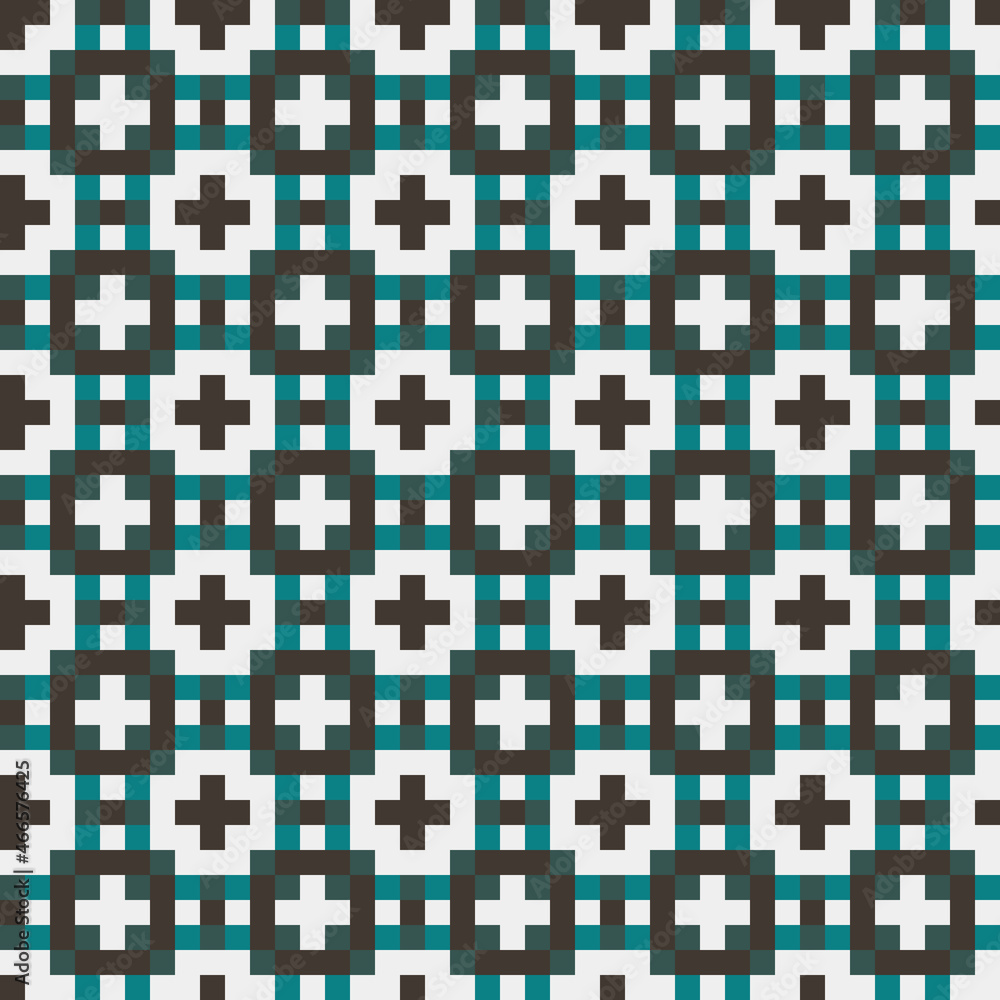 Fototapeta premium Abstract Cross Pattern generative computational art illustration