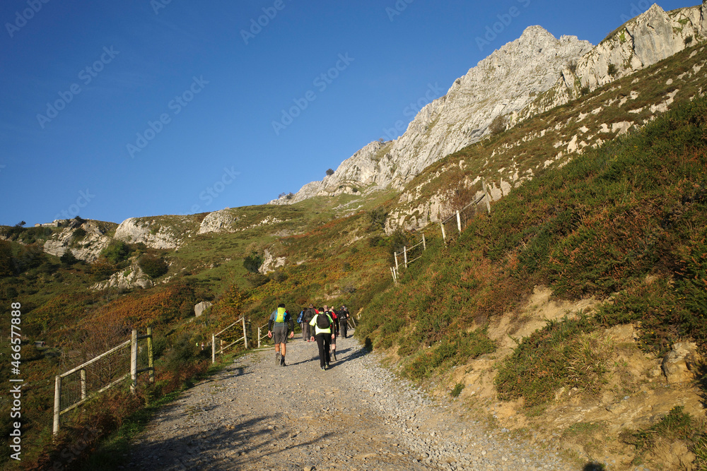 Hiking in the mountains of Basque Country