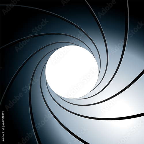 spy movie style gun barrel rifling