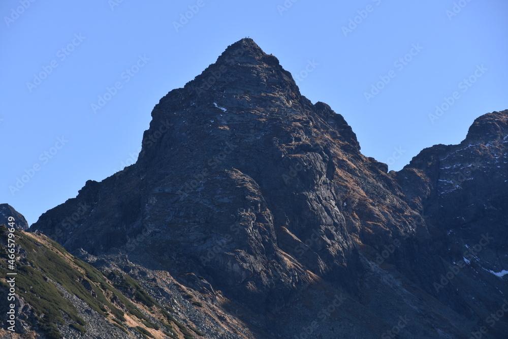 Fototapeta premium Góra Kościelec, Tatry, Dolina Gąsienicowa, góry, Park Narodowy, krajobraz, 