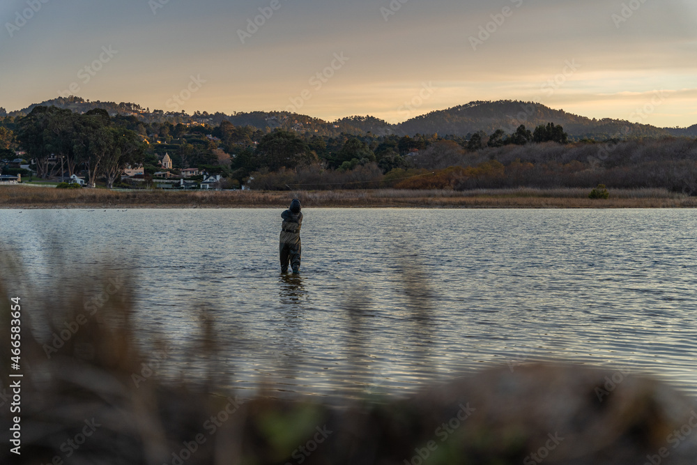 Naklejka premium Morning Fishing 