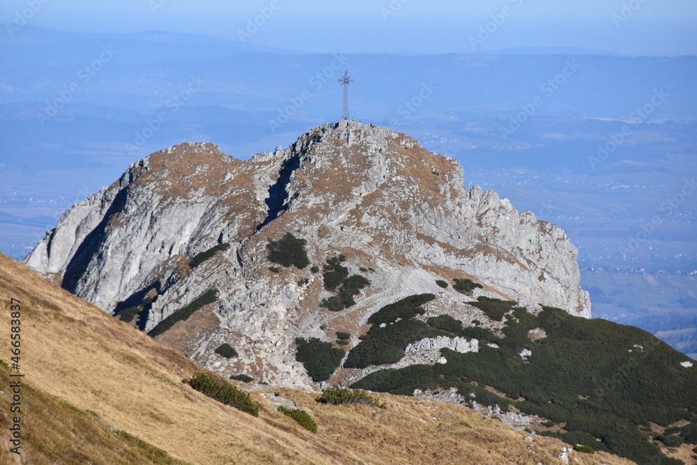 Fototapeta premium Giewont, Tatry, góry, Park Narodowy, krajobraz, 