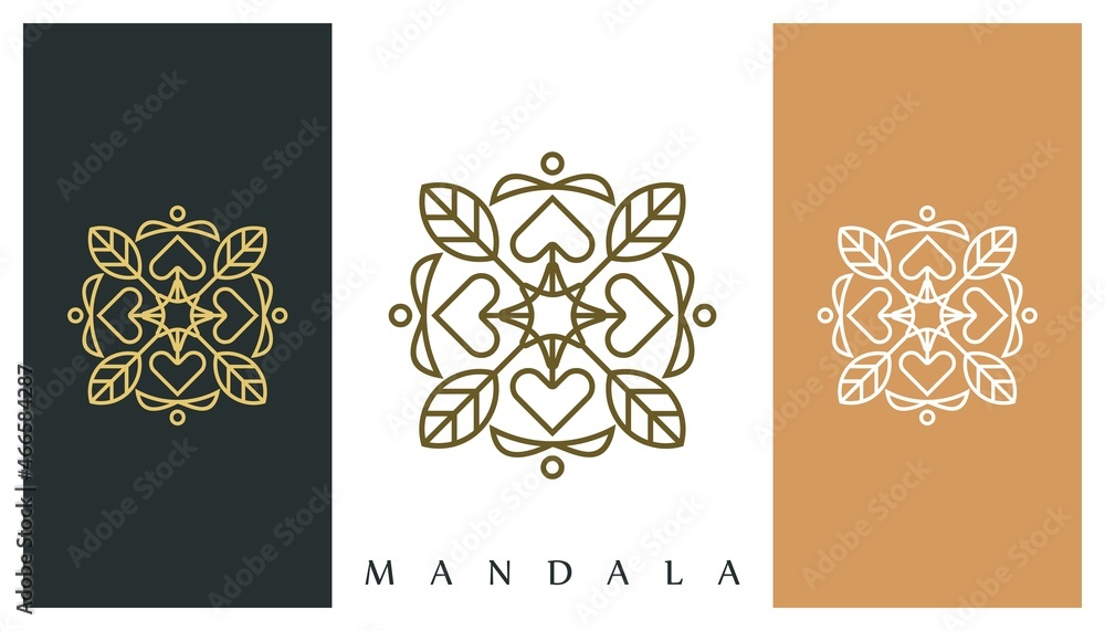 Luxury Decorative Ornament Logo Design. Unique Nature Life Line Editable. Creative Template Vector Illustration.