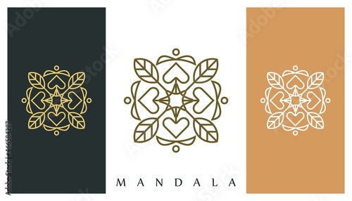 Luxury Decorative Ornament Logo Design. Unique Nature Life Line Editable. Creative Template Vector Illustration.