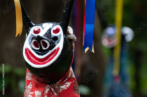 masks of dancing devils of chuao de corpus christi photo