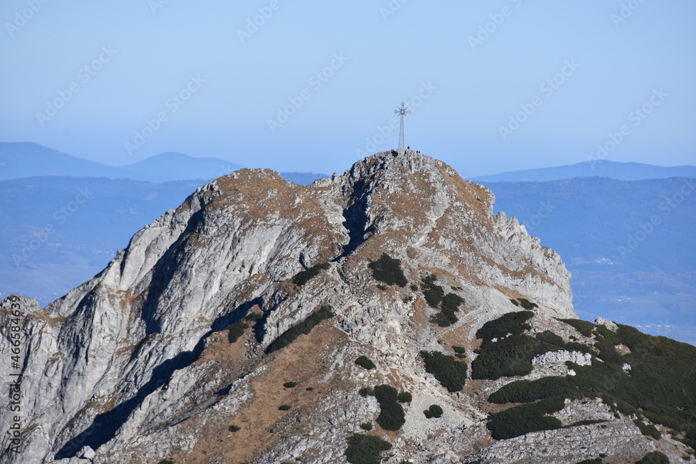 Fototapeta premium Giewont, Tatry, góry, Park Narodowy, krajobraz, 