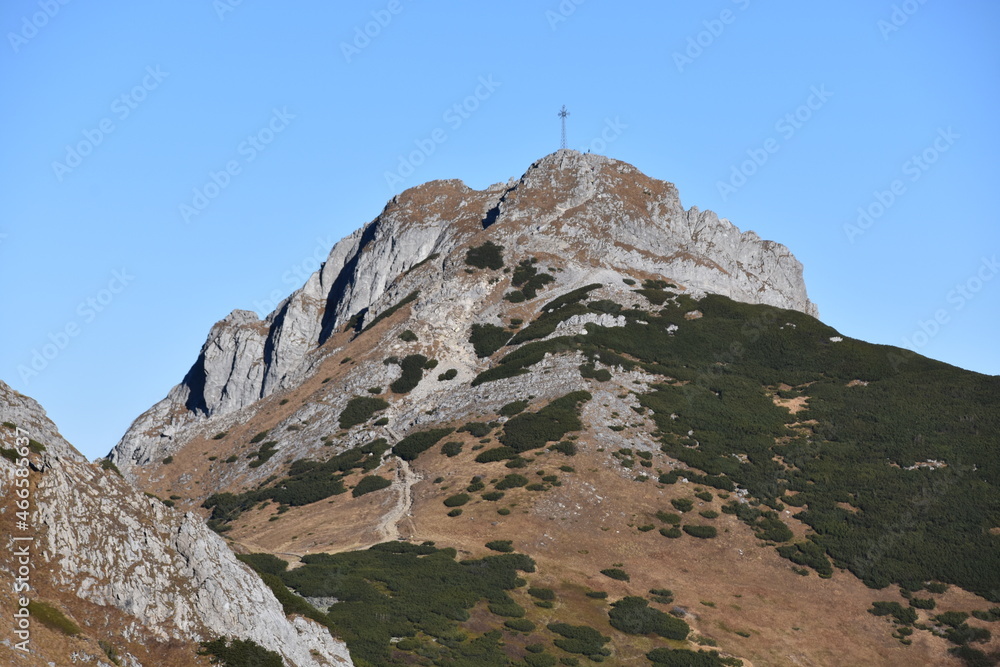 Fototapeta premium Giewont, Tatry, góry, Park Narodowy, krajobraz, 